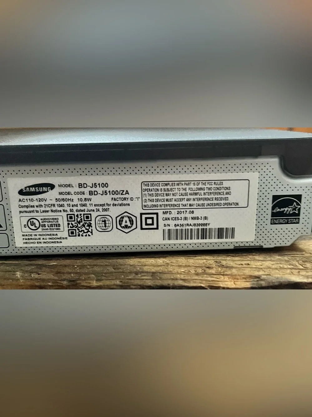 Samsung Black External Blu‑ray Drive with Textured Finish